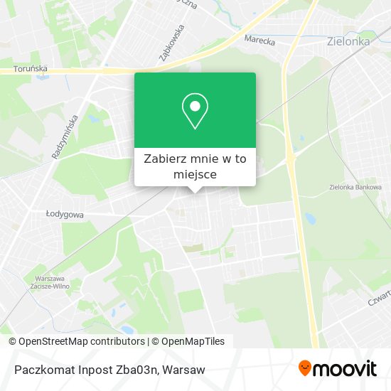 Mapa Paczkomat Inpost Zba03n