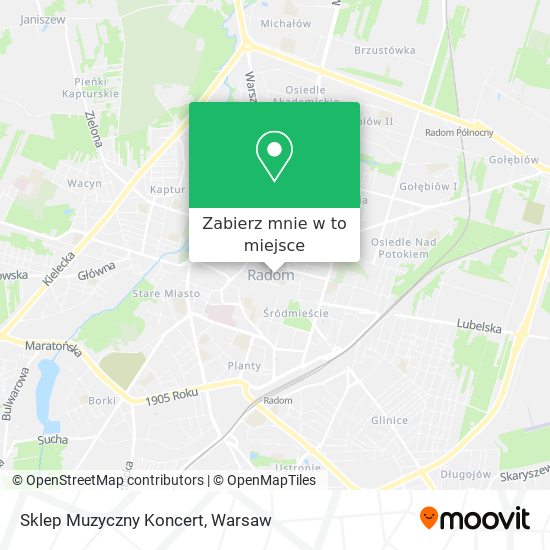 Mapa Sklep Muzyczny Koncert