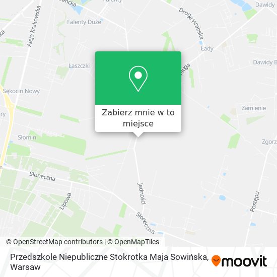 Mapa Przedszkole Niepubliczne Stokrotka Maja Sowińska