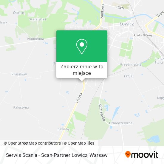 Mapa Serwis Scania - Scan-Partner Łowicz