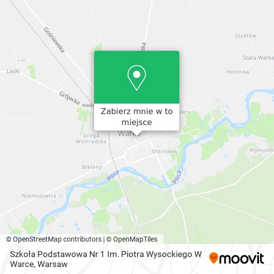 Mapa Szkoła Podstawowa Nr 1 Im. Piotra Wysockiego W Warce