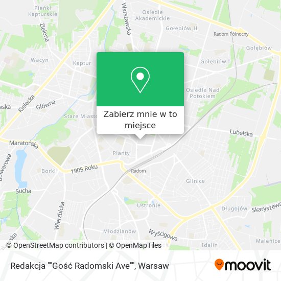 Mapa Redakcja ""Gość Radomski Ave""