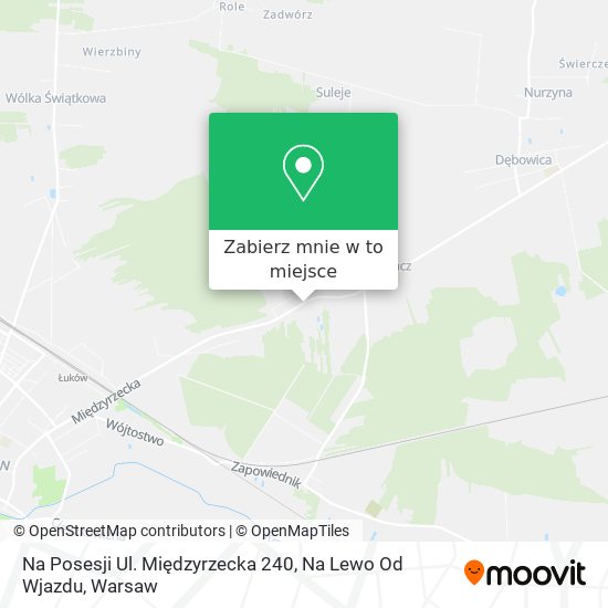 Mapa Na Posesji Ul. Międzyrzecka 240, Na Lewo Od Wjazdu