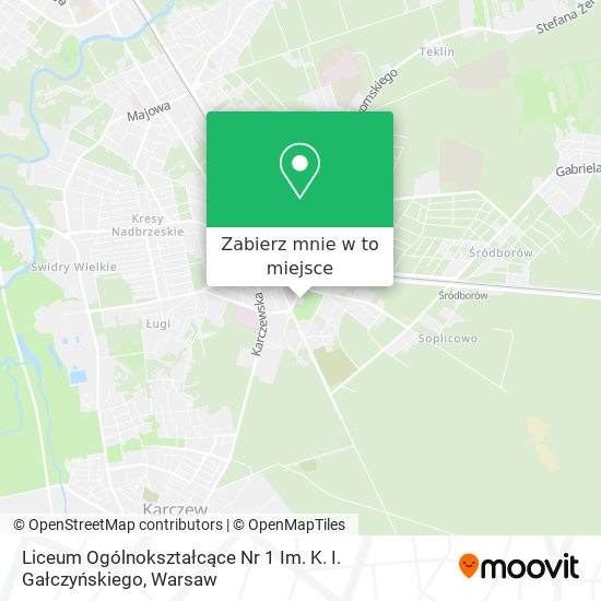 Mapa Liceum Ogólnokształcące Nr 1 Im. K. I. Gałczyńskiego