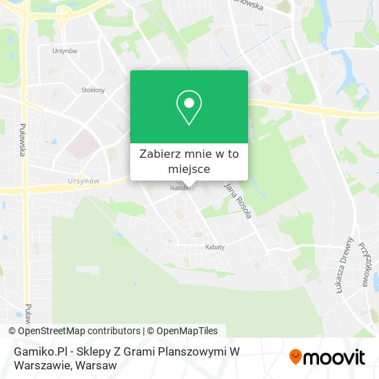 Mapa Gamiko.Pl - Sklepy Z Grami Planszowymi W Warszawie