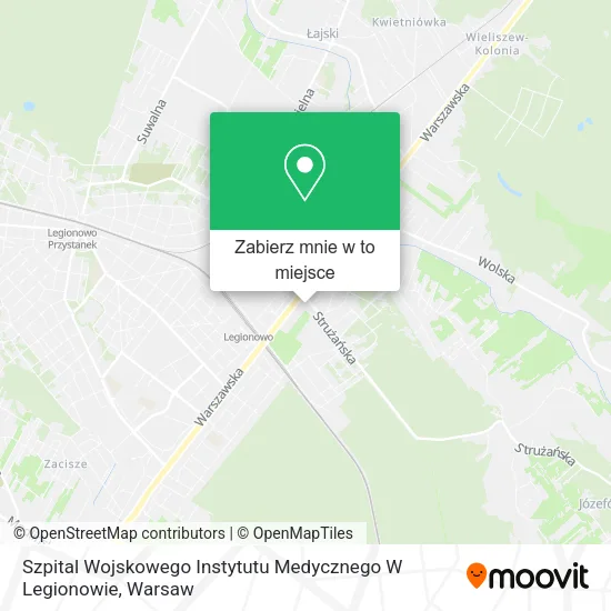 Mapa Szpital Wojskowego Instytutu Medycznego W Legionowie