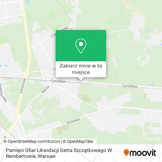 Mapa Pamięci Ofiar Likwidacji Getta Szczątkowego W Rembertowie