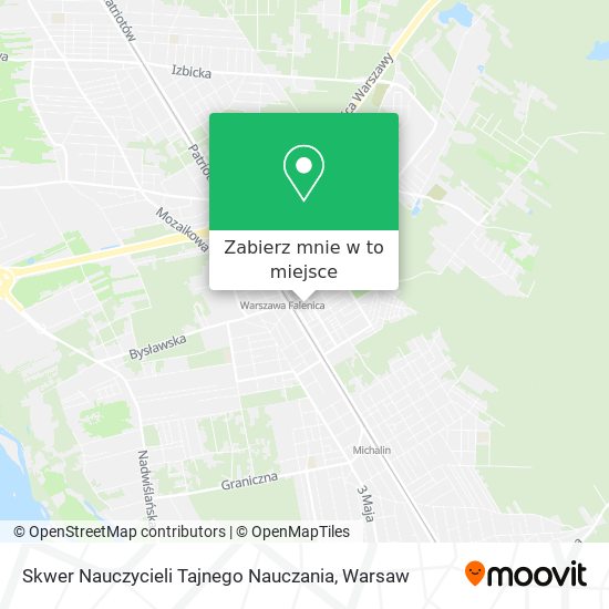 Mapa Skwer Nauczycieli Tajnego Nauczania