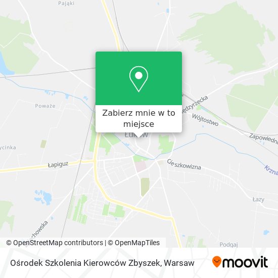 Mapa Ośrodek Szkolenia Kierowców Zbyszek