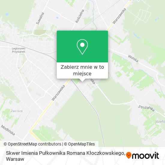 Mapa Skwer Imienia Pułkownika Romana Kłoczkowskiego