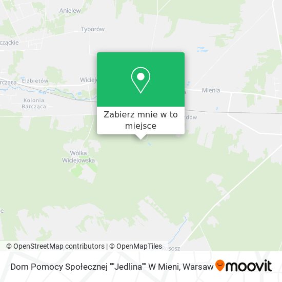 Mapa Dom Pomocy Społecznej ""Jedlina"" W Mieni