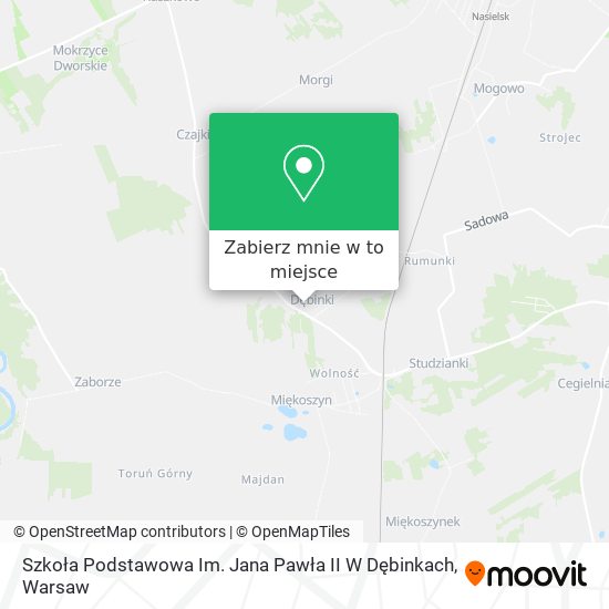 Mapa Szkoła Podstawowa Im. Jana Pawła II W Dębinkach