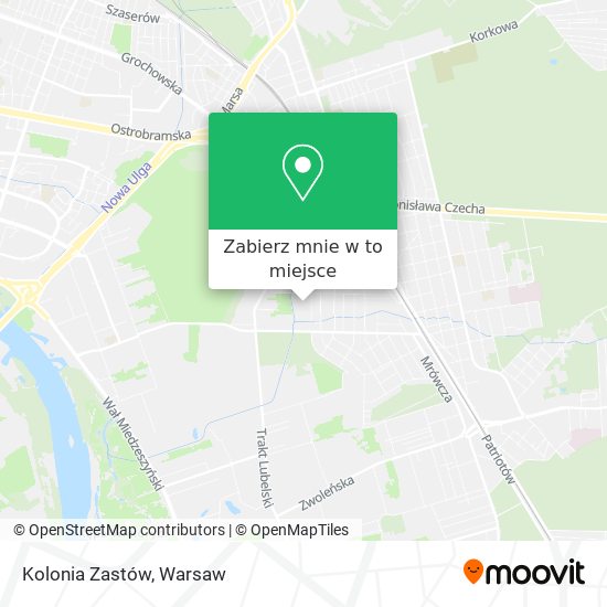 Mapa Kolonia Zastów