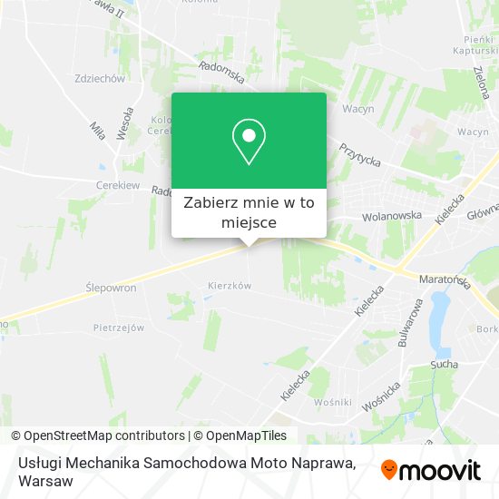 Mapa Usługi Mechanika Samochodowa Moto Naprawa