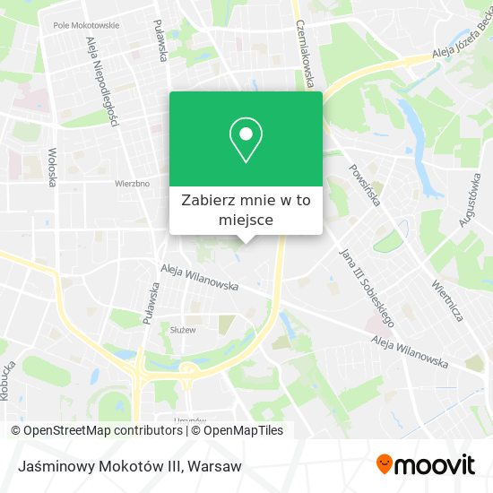 Mapa Jaśminowy Mokotów III