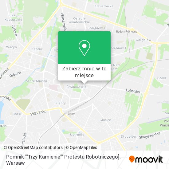 Mapa Pomnik ""Trzy Kamienie"" Protestu Robotniczego]