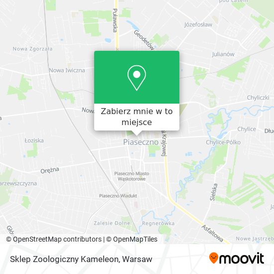 Mapa Sklep Zoologiczny Kameleon