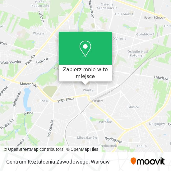 Mapa Centrum Kształcenia Zawodowego