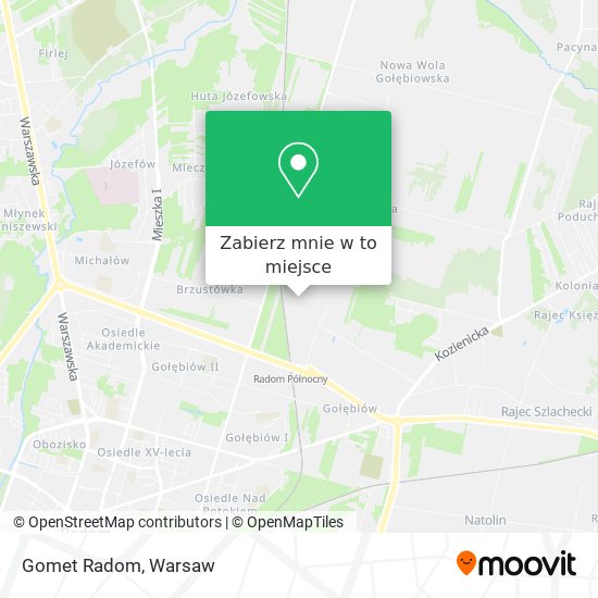 Mapa Gomet Radom