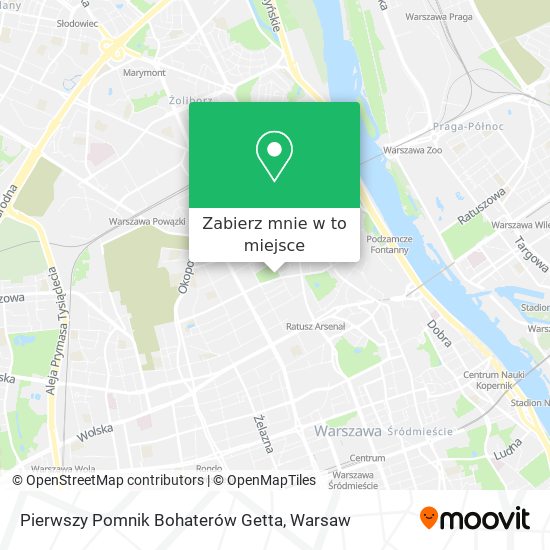 Mapa Pierwszy Pomnik Bohaterów Getta