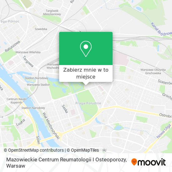 Mapa Mazowieckie Centrum Reumatologii I Osteoporozy