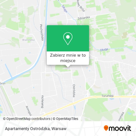 Mapa Apartamenty Ostródzka