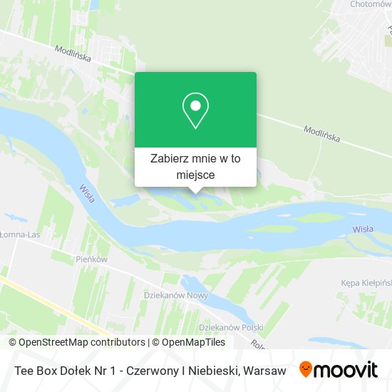 Mapa Tee Box Dołek Nr 1 -  Czerwony I Niebieski