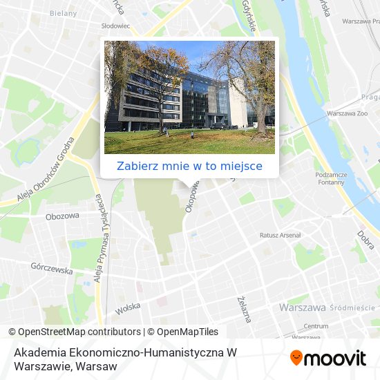 Mapa Akademia Ekonomiczno-Humanistyczna W Warszawie