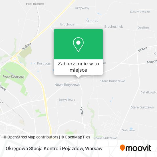 Mapa Okręgowa Stacja Kontroli Pojazdów