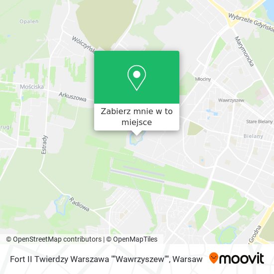 Mapa Fort II Twierdzy Warszawa ""Wawrzyszew""