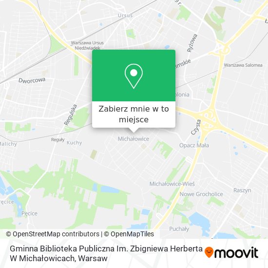 Mapa Gminna Biblioteka Publiczna Im. Zbigniewa Herberta W Michałowicach