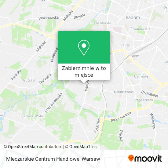 Mapa Mleczarskie Centrum Handlowe