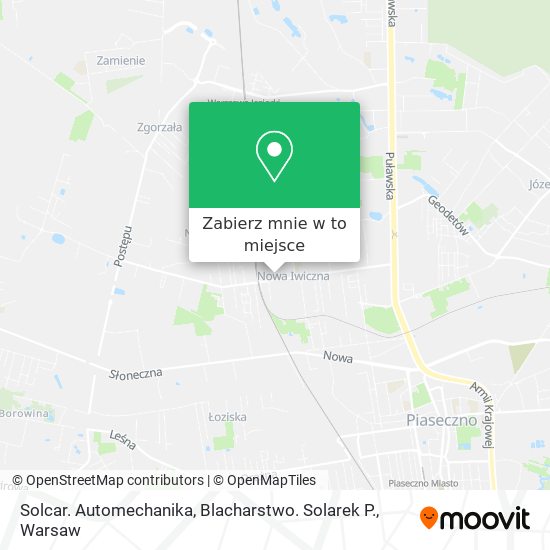 Mapa Solcar. Automechanika, Blacharstwo. Solarek P.