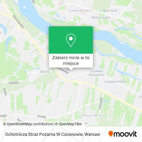 Mapa Ochotnicza Straż Pożarna W Czosnowie