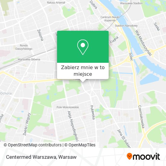 Mapa Centermed Warszawa