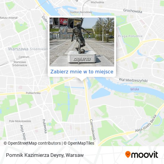 Mapa Pomnik Kazimierza Deyny