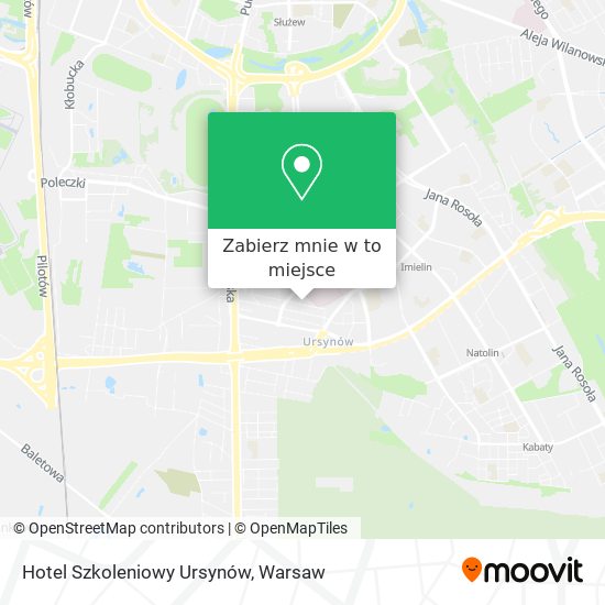 Mapa Hotel Szkoleniowy Ursynów