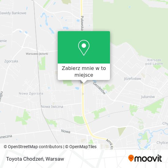 Mapa Toyota Chodzeń