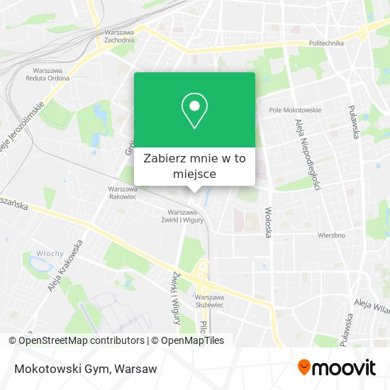 Mapa Mokotowski Gym