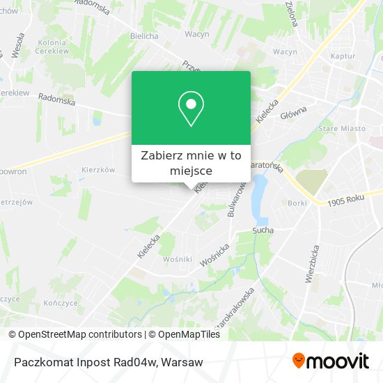 Mapa Paczkomat Inpost Rad04w