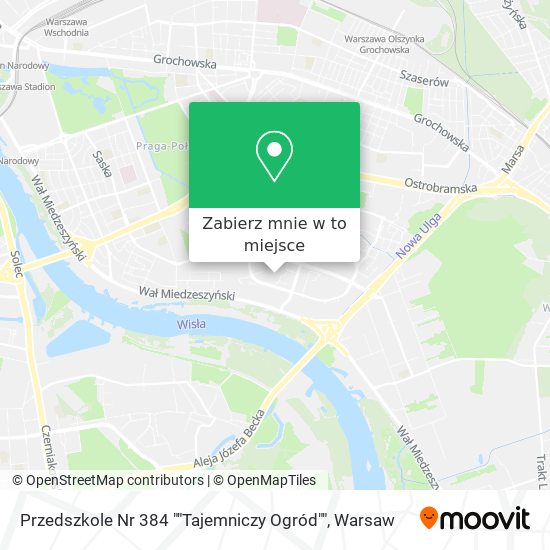 Mapa Przedszkole Nr 384 ""Tajemniczy Ogród""