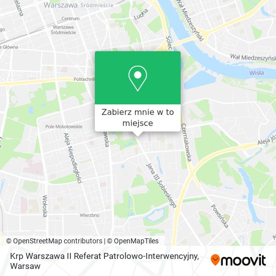 Mapa Krp Warszawa II Referat Patrolowo-Interwencyjny