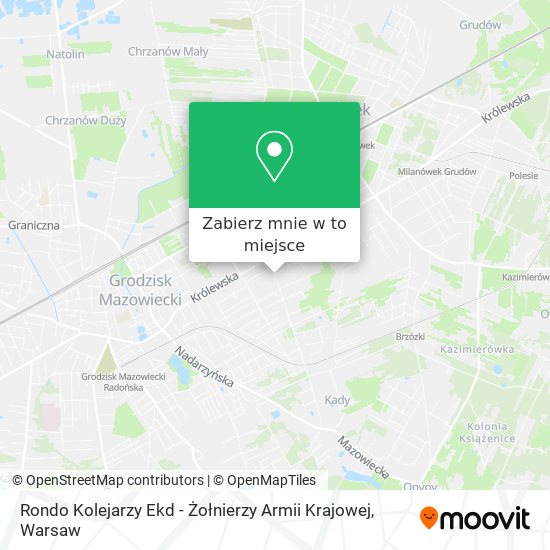 Mapa Rondo Kolejarzy Ekd - Żołnierzy Armii Krajowej