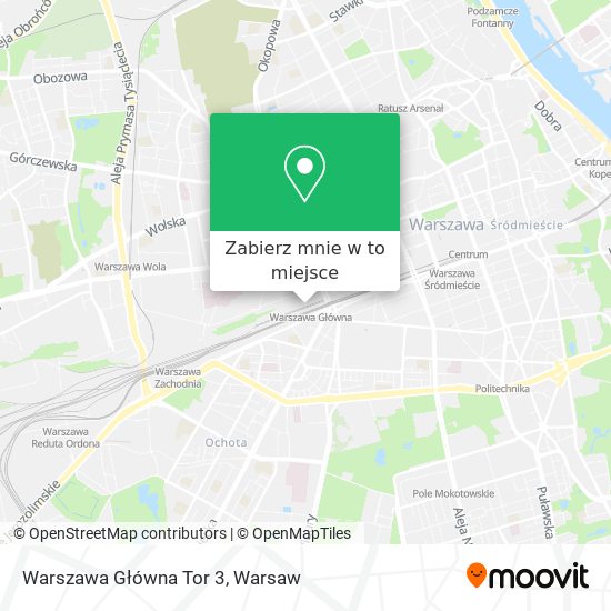 Mapa Warszawa Główna Tor 3