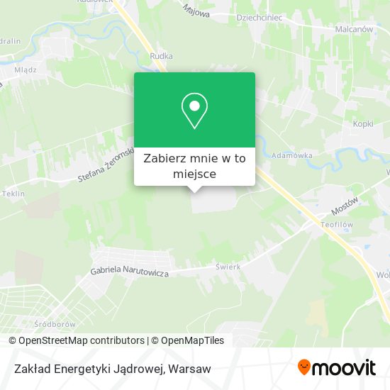 Mapa Zakład Energetyki Jądrowej