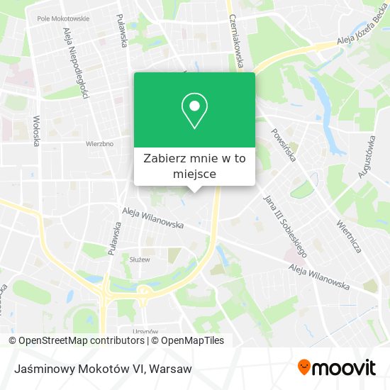 Mapa Jaśminowy Mokotów VI