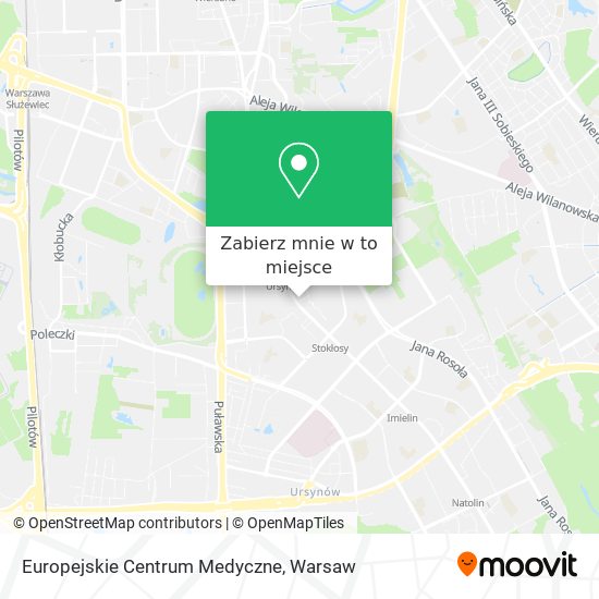 Mapa Europejskie Centrum Medyczne