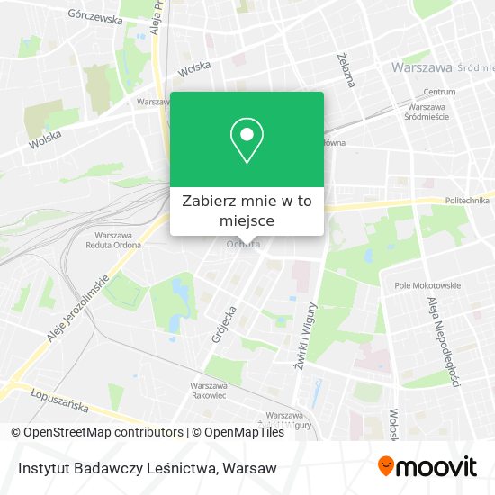 Mapa Instytut Badawczy Leśnictwa