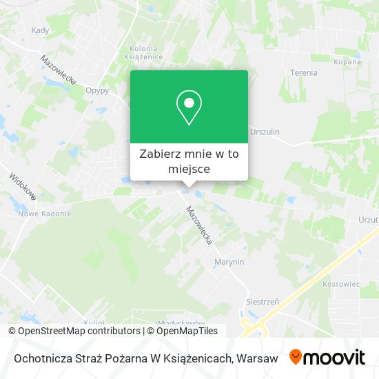 Mapa Ochotnicza Straż Pożarna W Książenicach