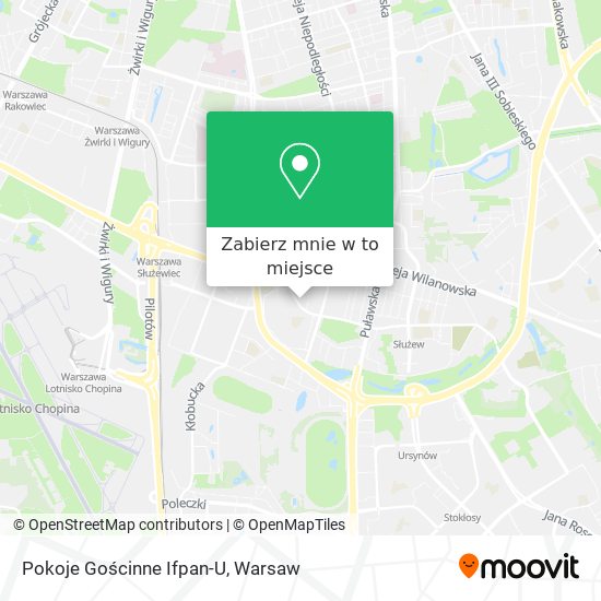 Mapa Pokoje Gościnne Ifpan-U